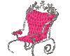 Pink Satin Flower Chair