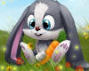 bunny doll holding