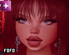 cafryn red + bangs