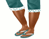 Teal Flip Flops