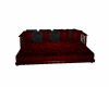 sofa madera y roja s/p