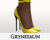 Yellow & B heels nylons