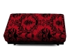 Red Velvet Ottoman