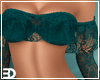 Teal Lace Full Stockings