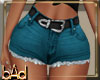 Cowgirl Teal Shorts