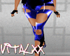 !V Leggings Blue Rave