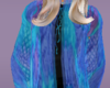 [W]Blue Turquoise Poncho