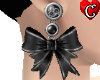 Bow BlackSilver Earrings