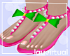 Kids flor sandals pink