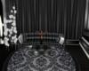 Blk/silvr couch n pillow
