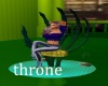 green skeleton throne