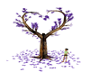 Purple Flower Heart Tree