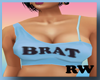 Lil BRAT top blue RW