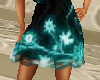 Teal Floral Glow Skirt