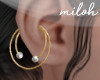 [M]Ear cuff-gold&pearl