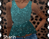 S| Blue glitter top