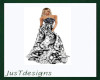JT Ball Gown Black White