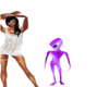 purple dancing Alien