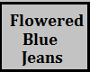 JK!  Flowered Blue Jeans