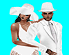 couples white sun hat *F