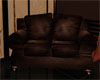 RH Dark leather couch