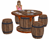 Barrel Table and Seats