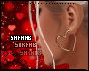 ;) V Day Heart Earrings