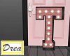 T Letter Pink/Grey