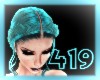 419 Ripped Teal Updo