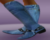blue jeans boots