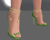 Crystl heart Green gld 2
