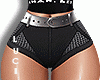 Lu | Belted Blk Shorts