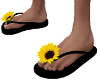 flip flops w/ sunflower