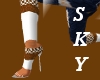 *sky*Brown/wht boots