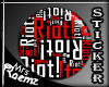 Pin - Riot Red Black