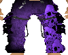 purple skull pants