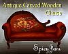 Antq Carvd Wood Chaise O