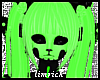 Rave Skull Green Furry Girl !