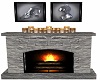 Stone Fireplace wCandles