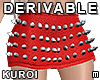 [K] spiked mini skirt M