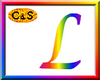 C&S Rainbow Letter L