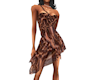 Brown Print Dress