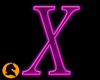 Neon Letter X