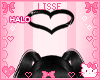 Kawaii Heart Halo Black