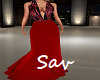 30's Hollywood Gown-Red