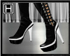 -H- PVC black boots