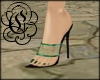 Green Stiletto Slippers