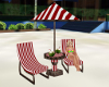 Red Striped Beach Chairs