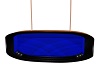 hanging blue/black couch