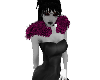 magenta fur wrap
